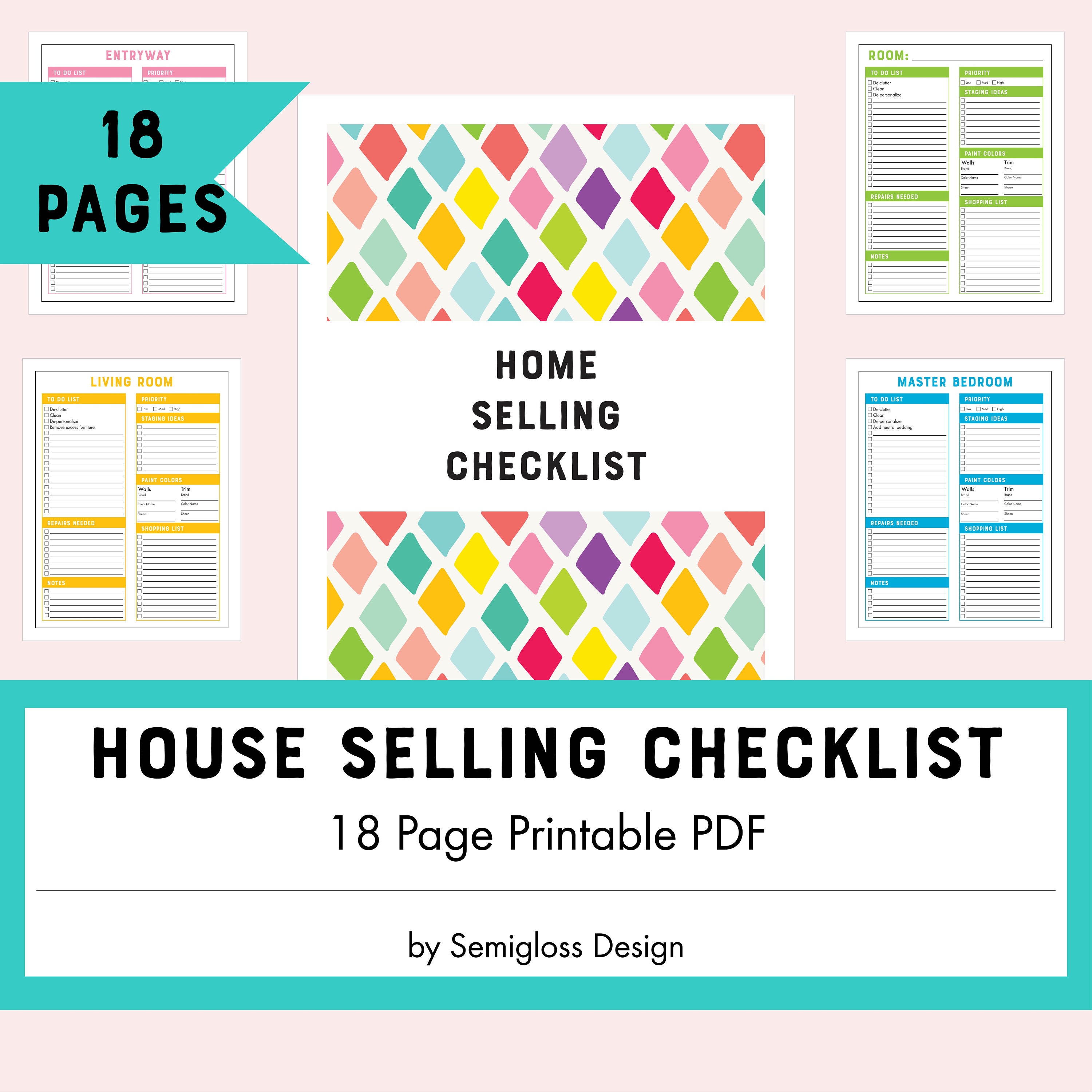 Printable Checklist For Selling A House Printable Checklist For Selling A House