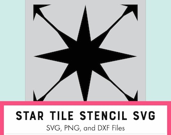 Star Tile Stencil SVG for Home Decor - Moroccan Stencil Cut File