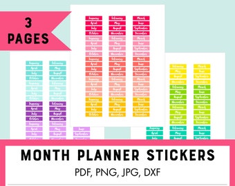 Date Covers Printable Stickers for Planners Fits Classic | Etsy