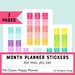 Month Covers Printable Stickers for Planners Fits Classic Happy Planner - Etsy