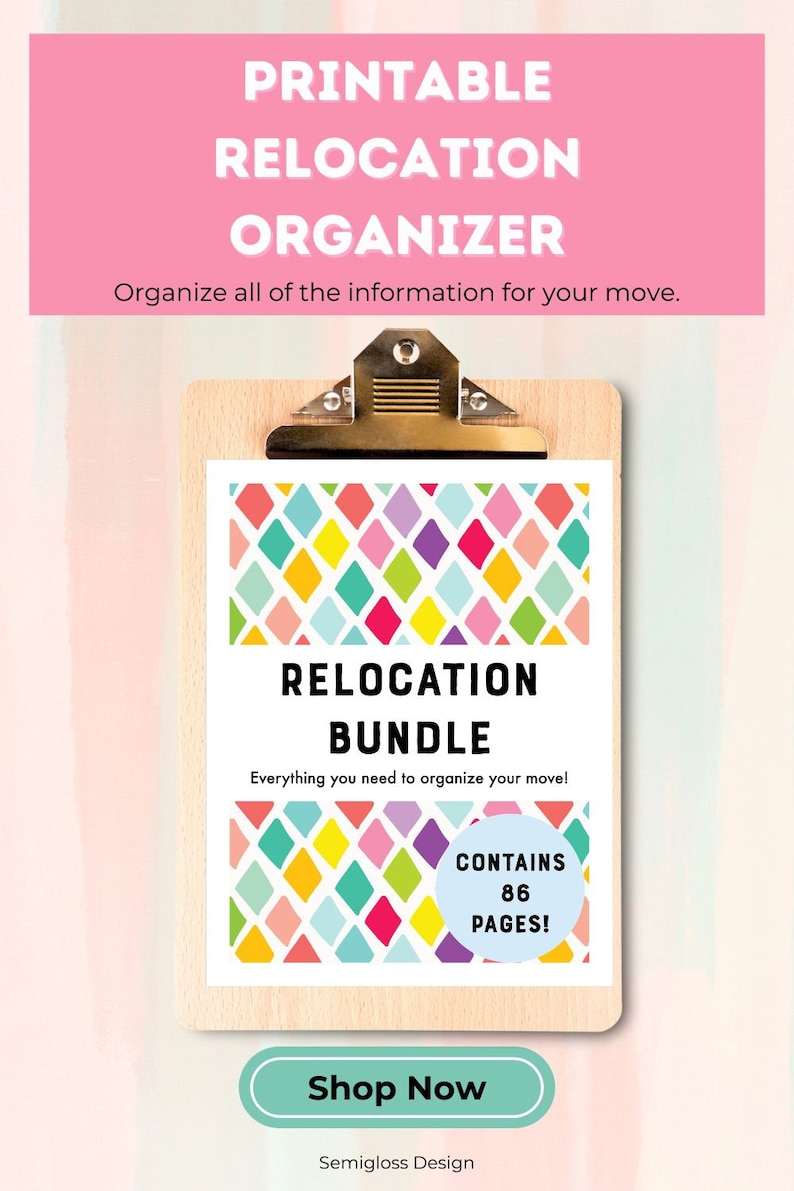 Printable Relocation Planner Bundle of Moving and House Selling ...