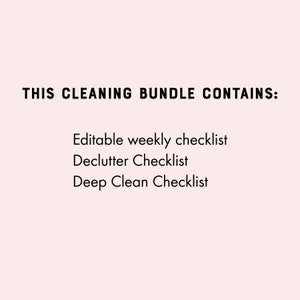 Printable Cleaning Checklist Bundle, Declutter List, Deep Cleaning, and Weekly Cleaning Checklist PDF image 2