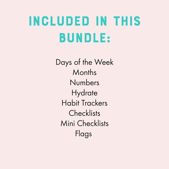printable planner stickers bundle pastel planner sticker etsy