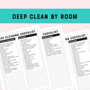 Printable Cleaning Checklist Bundle, Declutter List, Deep Cleaning, and Weekly Cleaning Checklist PDF image 3