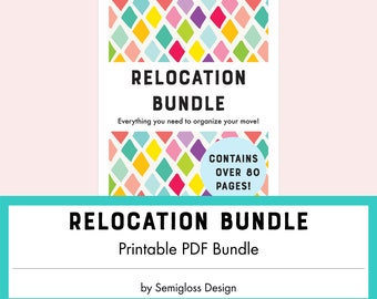 Printable Relocation Planner Bundle of Moving and House Selling Checklists, Includes Moving Labels and Decluttering Pages - Over 80 Pages!