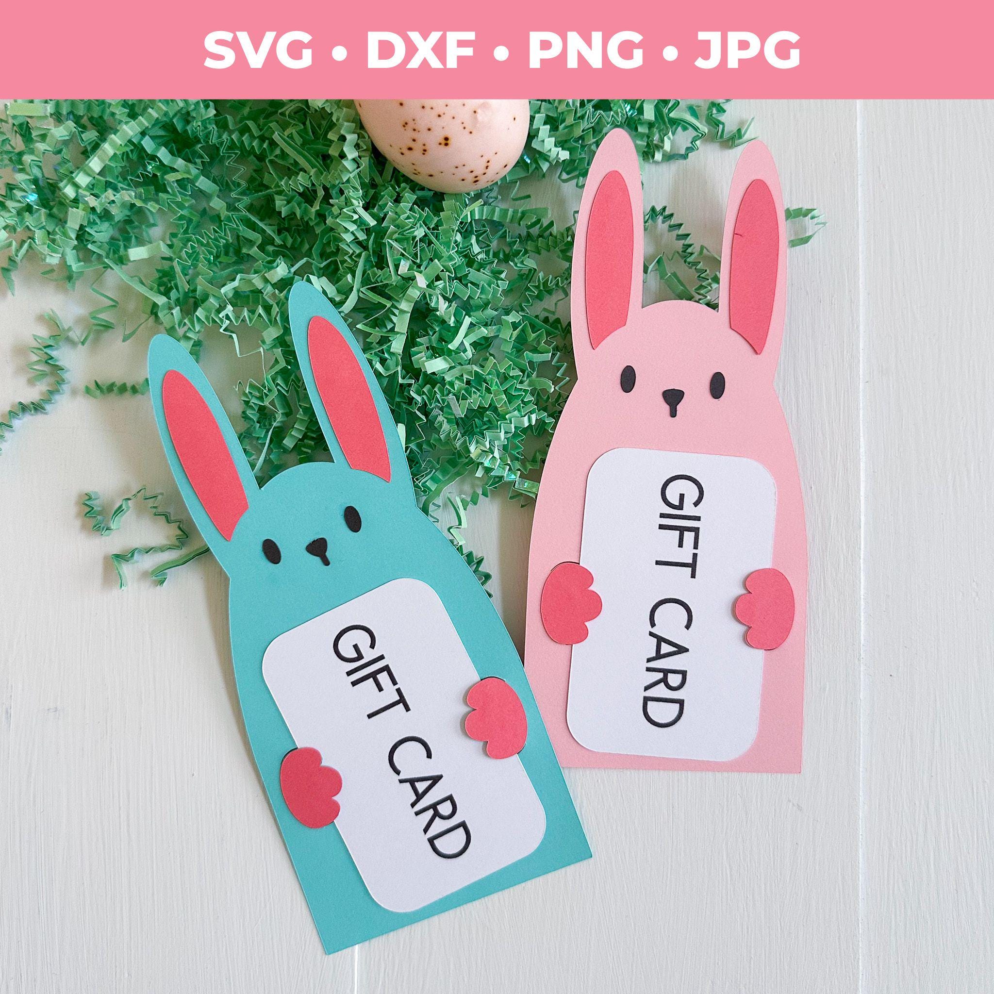 Bunny Gift Card Holder SVG, Easter Gift Card SVG, Rabbit Cut File ...