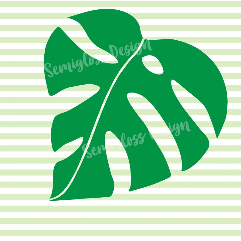 Download Monstera Leaf SVG Tropical Leaf Clip Art | Etsy