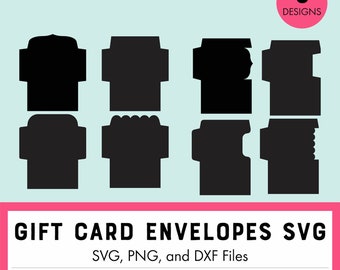 Gift Card Holder SVG, Envelope and Sleeve Cut Files for Cricut