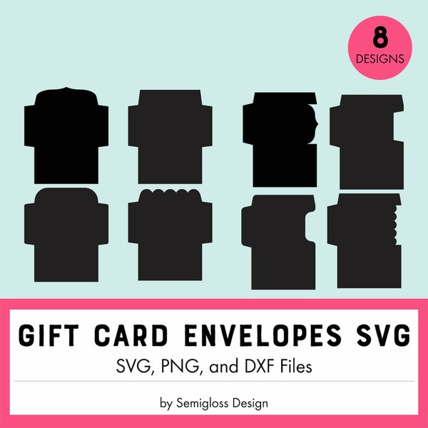 Gift Card Holder SVG, Envelope and Sleeve Cut Files for Cricut