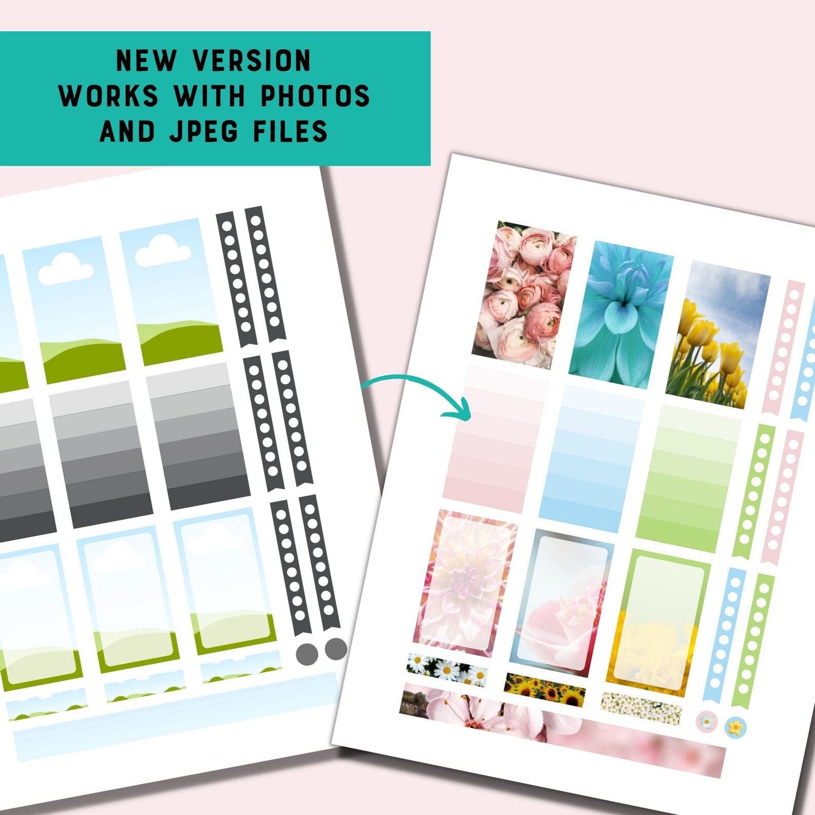 Canva Template for Planner Stickers Commercial Use Fits - Etsy