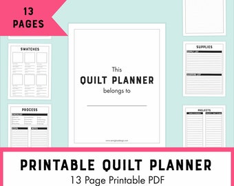 Printable Quilt Planner PDF with Graph Paper and Quilting Cheat Sheets