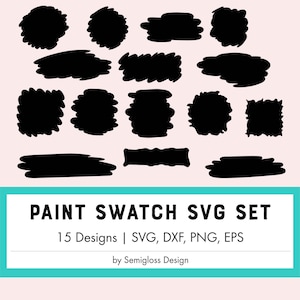 Conjunto de muestras de pintura SVG para Cricut, paquete de trazos de pintura, perfecto para llaveros y adornos de acrílico