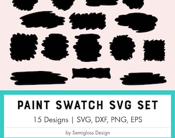 Paint Swatch SVG Set for Cricut, Paint Stroke Bundle, Perfect for Acrylic Keychains and Ornaments