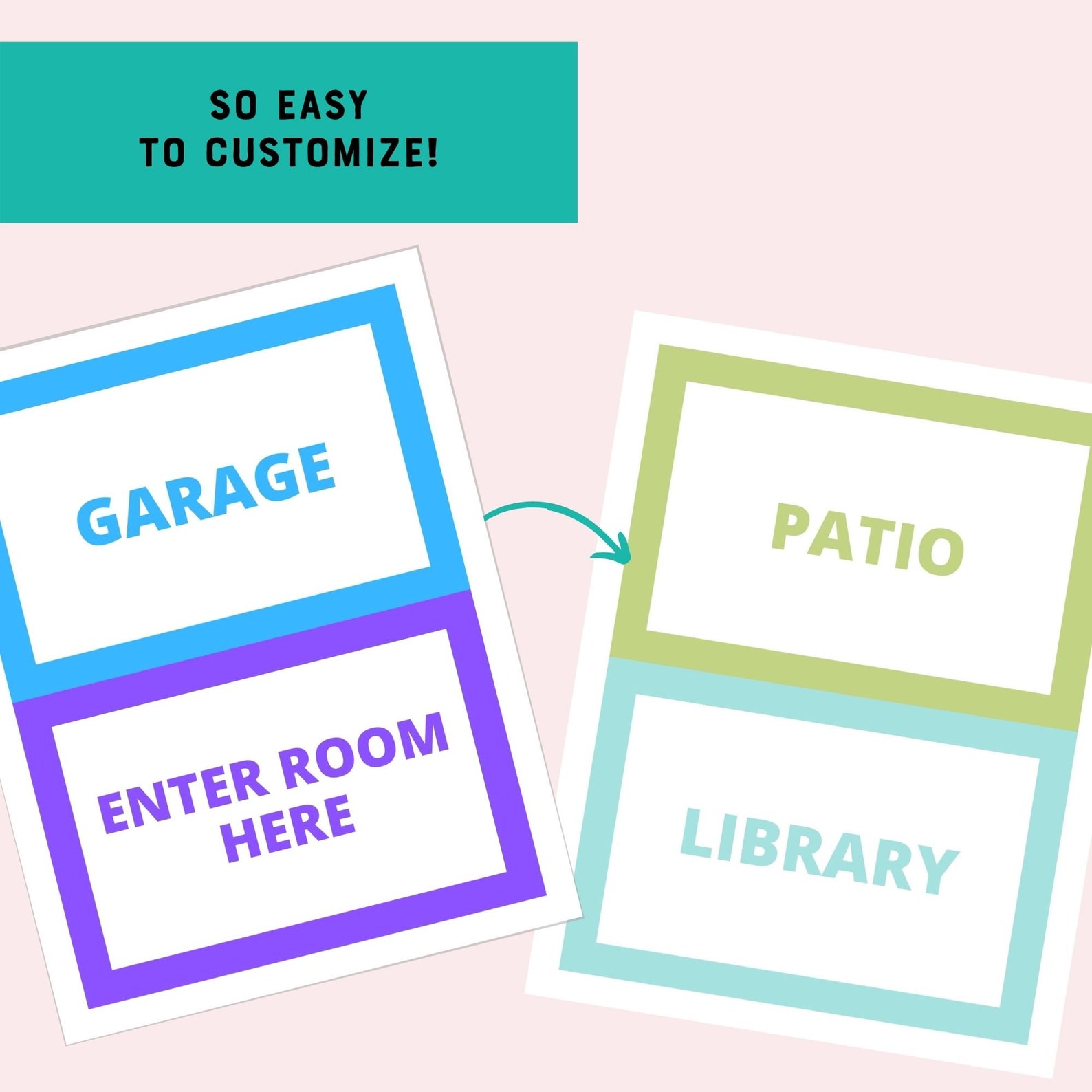 canva template for printable moving labels and room