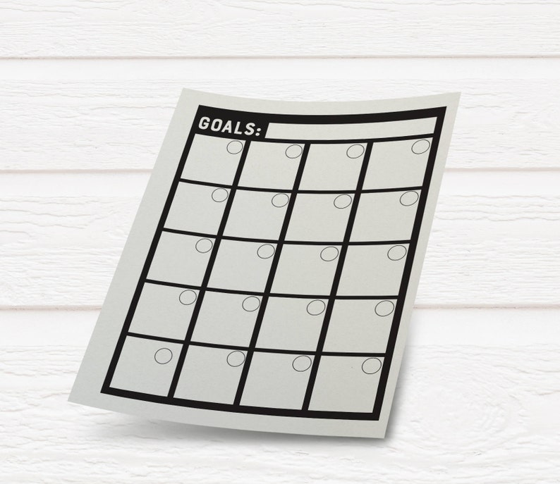 Minimal Monthly Calendar Printable Undated Etsy