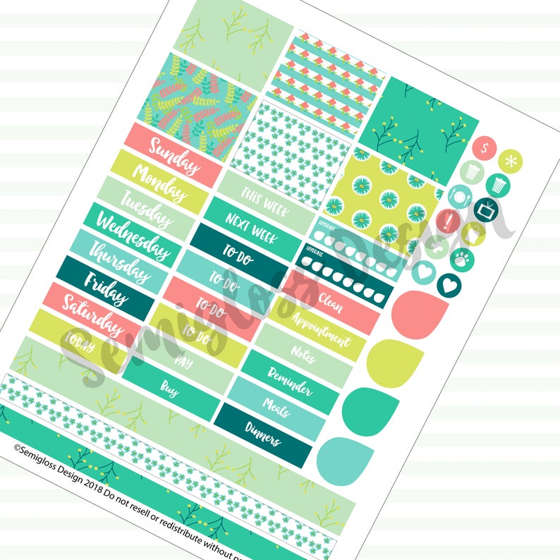 Classic Happy Planner Sticker Kit Printable Sticker Kit The Etsy
