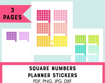 Date Covers Printable Stickers for Planners - Fits Classic Happy Planner