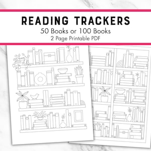 Printable Reading Log and Tracker, Coloring Book Shelf Tracker Page PDF ...
