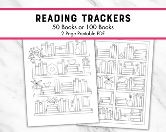 Printable Reading Log and Tracker, Coloring Book Shelf Tracker Page PDF ...
