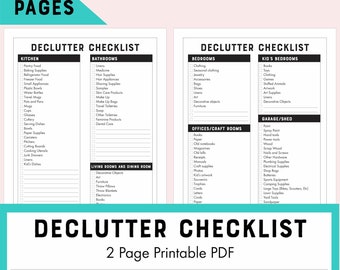 Printable Declutter Checklist PDF, Perfect for Spring Cleaning