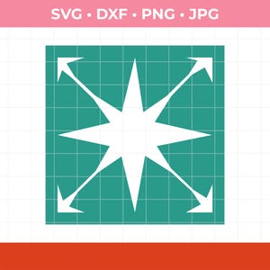 Star Tile Stencil SVG for Home Decor - Moroccan Stencil Cut File