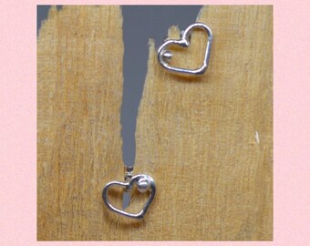 Silver earplugs, Hearts, Silver earplugs, Children's Earrings, Mother's Day gift, Mother and child, Ibiza style.