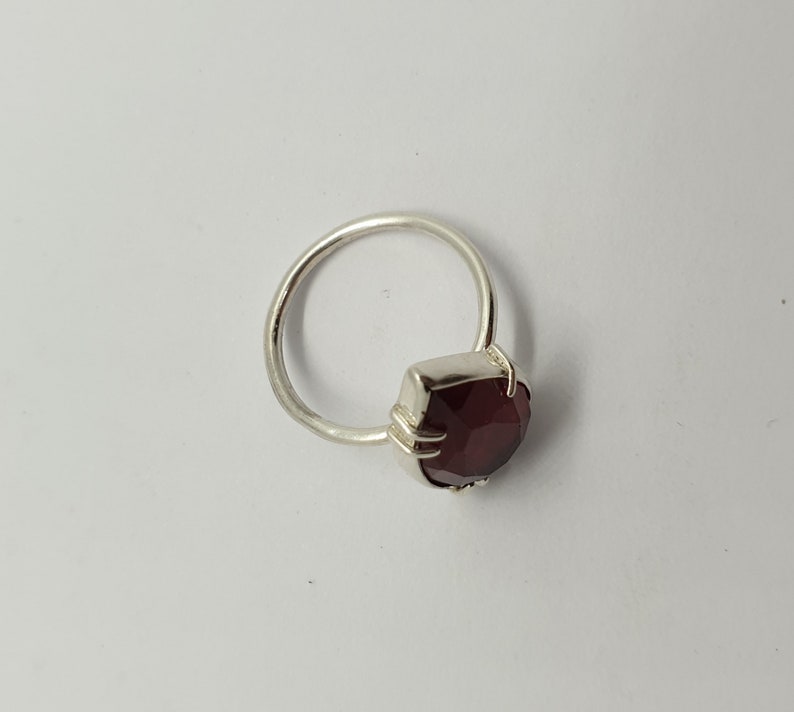 Pink Jade Sleek Design Ring with Strawberry Jade Drop Mother Gift Gem ring Joiner Engagement Ring Birthday Wedding Ring
