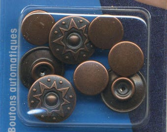 Lot 4 star 16mm automatic buttons for jeans