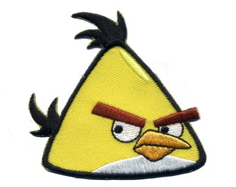 Ecusson patch oiseau jaune thermocollant