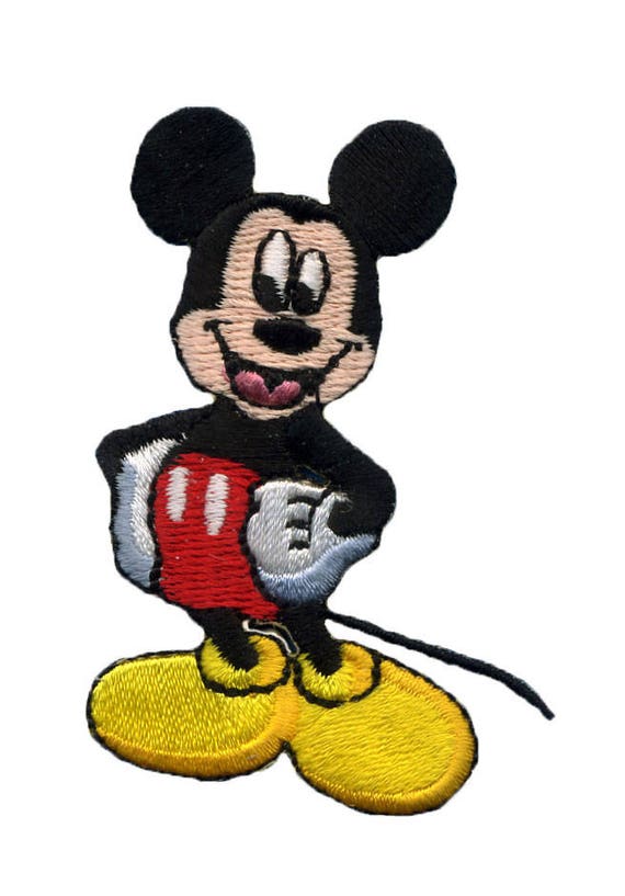 Applicat black Iron on patches MICKEY MOUSE XL "MICKEY STANDING" 20x15cm Applicat black Iron on patches MICKEY MOUSE XL "MICKEY STANDING" 20x15cm