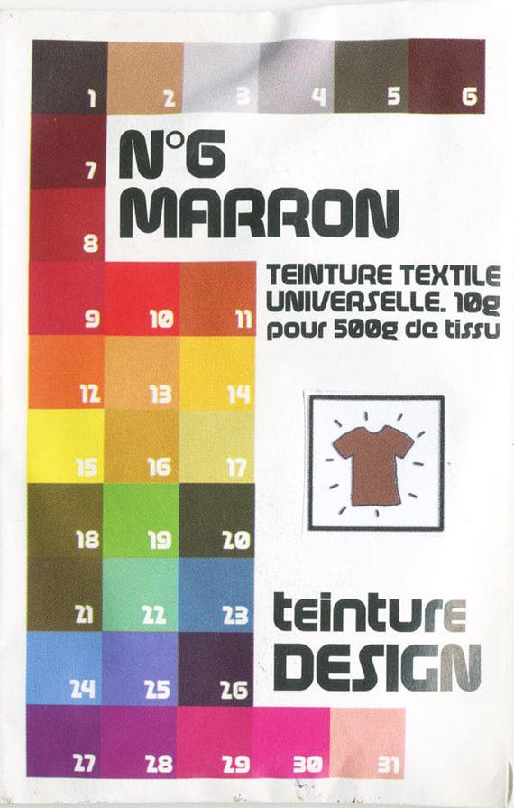 Teinture Design pour tissus n.6 Marron -  France