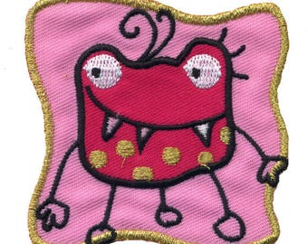 Pink Funny Monster thermostick crest