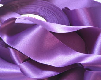 Purple satin ribbon per 5 meters - Width 3 mm