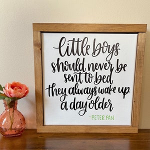 Little Boys Quote | Nursery Décor | Boys Room Décor | Canvas Sign | Handlettered Canvas | Baby Shower Gift | Disney Quote Sign