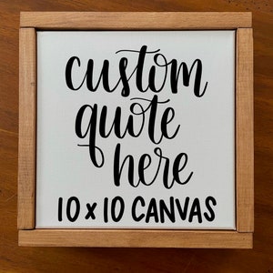 Custom 10x10 Framed Canvas | Custom Hand Lettered Canvas | Family Room Décor | Nursery Décor | Kids Room Décor