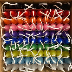 Velas coloridas variadas