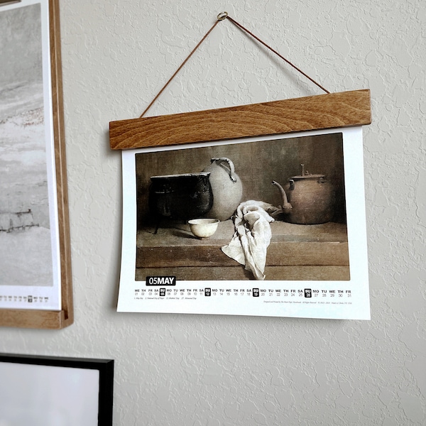 2024 Rectangular Wall Calendar W Frame Etsy