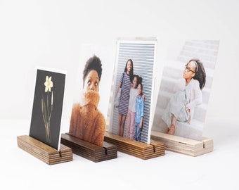 5.5" Place Card Holder, Photo Holder, Wood Table Number Stand