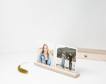 5.5" or 12" Natural Baltic Birch Card Holder, WOODEN PRINT HOLDER, Wood Photo Holder, Wood Table Number Holder, Photo stand