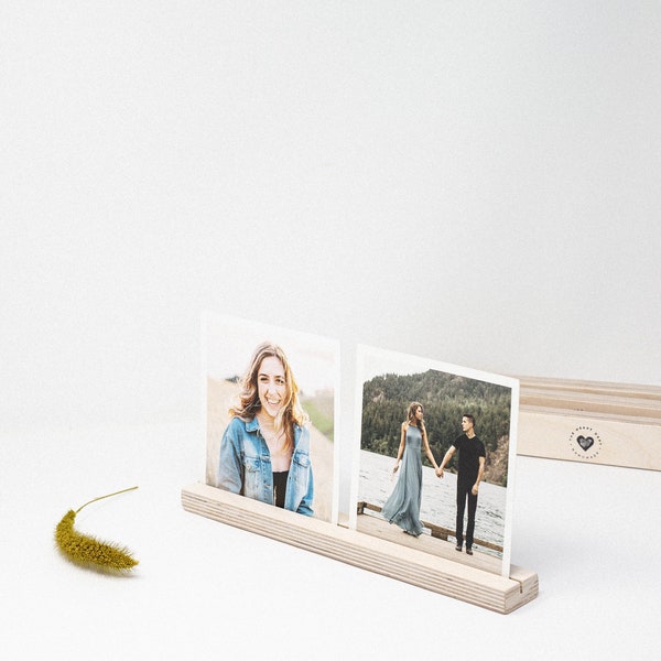 5.5" or 12" Natural Baltic Birch Card Holder, WOODEN PRINT HOLDER, Wood Photo Holder, Wood Table Number Holder, Photo stand