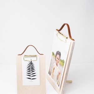 Wooden Clipboard With Leather Strap, Photo Clipboard, Menu Clipboard Picture FRAME image 7