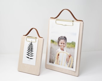 Wooden Clipboard With Leather Strap, Photo Clipboard, Menu Clipboard | Picture FRAME