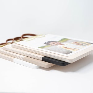 Dipped Hand Painted Memo-Board With Leather Strap, Photo Clipboard, Menu Clipboard, Clipboard FRAME, Standalone image 7