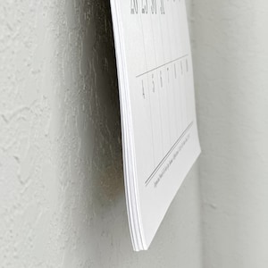 2024 WALL Calendar, Simple Wall Calendar, Hanging Calendar, Large Dates, Minimal Wall Calendar, 11x17 Calendar, Baltic Birch Hanger image 6