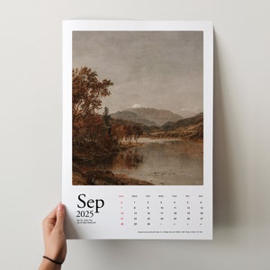 2025 WALL Calendar, Vintage Art Wall Calendar, Hanging Calendar, Wall Art Calendar, 11x17 Calendar, Baltic Birch Hanger
