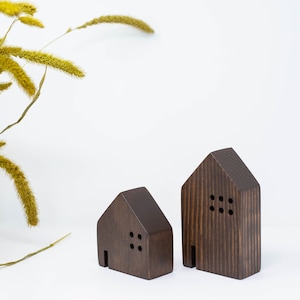 WOODEN HOUSES, Tiny House Village, Small House, Christmas Village, Entryway Decor, Little Houses, Shelf Sitters