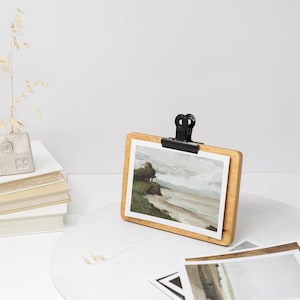 5&quot; x 7&quot; Wooden Clipboard, Photo Stand, Removable Stand