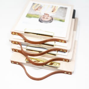 Wooden Clipboard With Leather Strap, Photo Clipboard, Menu Clipboard Picture FRAME image 6