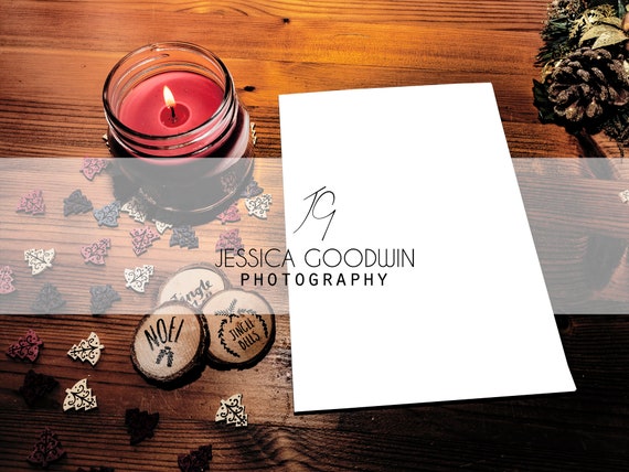 Christmas Frame Mockup A5 5x8 Stock