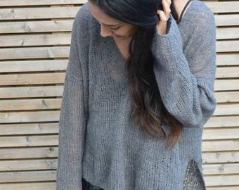 Amethyst with Lilac Mohair Kit 10 for Briony Pullover